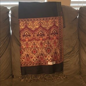Pashmina scarf Brown gold red NEW